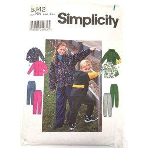 Simplicity Pattern #8342 Childrens Unisex Jacket & Pants Size 8-10-12-14  UNCUT